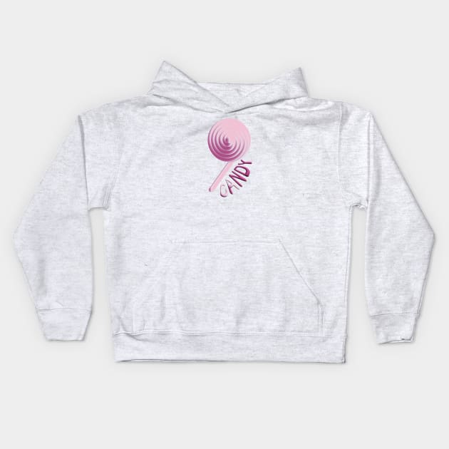 Strawberry candy Kids Hoodie by desingmari